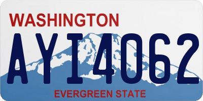 WA license plate AYI4062
