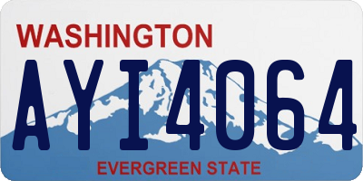 WA license plate AYI4064