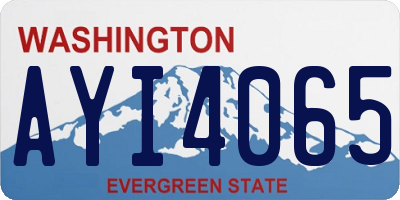 WA license plate AYI4065