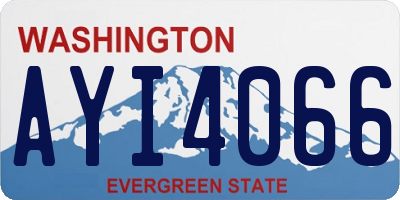 WA license plate AYI4066