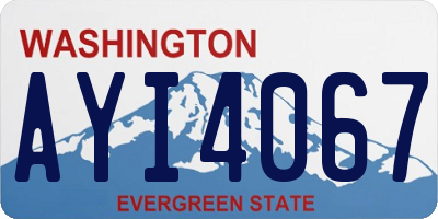 WA license plate AYI4067