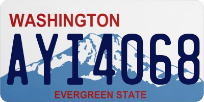 WA license plate AYI4068