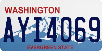 WA license plate AYI4069