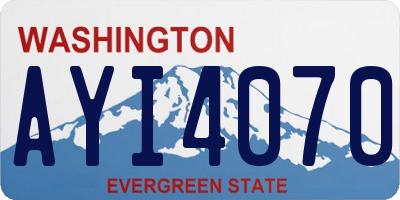 WA license plate AYI4070