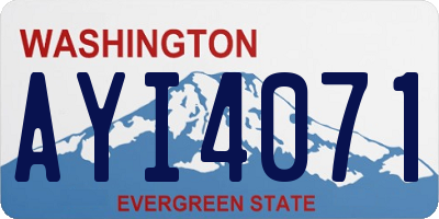 WA license plate AYI4071