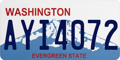 WA license plate AYI4072