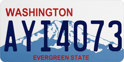 WA license plate AYI4073