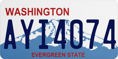 WA license plate AYI4074
