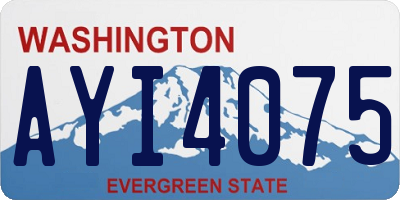 WA license plate AYI4075