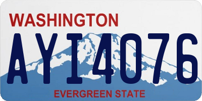 WA license plate AYI4076