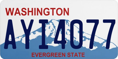 WA license plate AYI4077