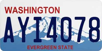 WA license plate AYI4078
