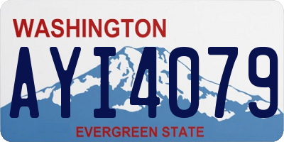 WA license plate AYI4079