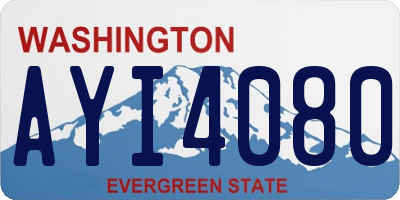 WA license plate AYI4080