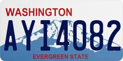 WA license plate AYI4082