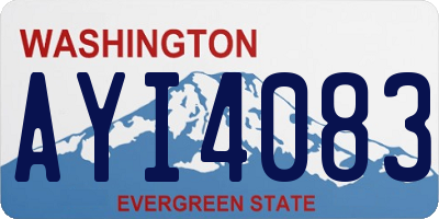 WA license plate AYI4083