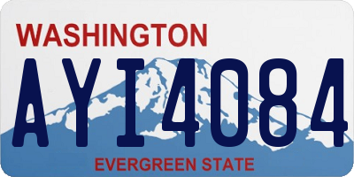 WA license plate AYI4084