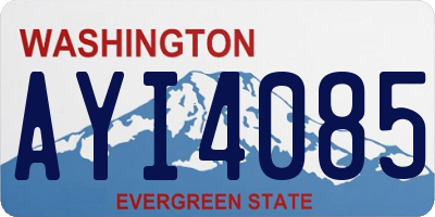 WA license plate AYI4085