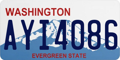 WA license plate AYI4086