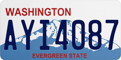 WA license plate AYI4087