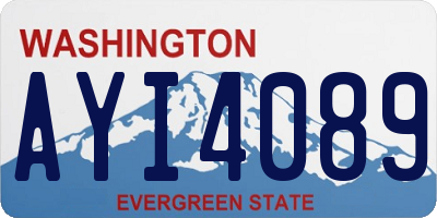 WA license plate AYI4089