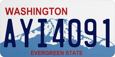 WA license plate AYI4091