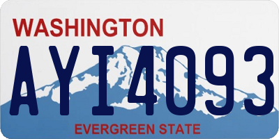 WA license plate AYI4093