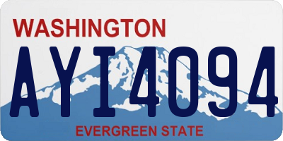 WA license plate AYI4094