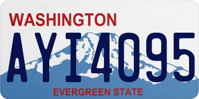 WA license plate AYI4095
