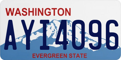 WA license plate AYI4096