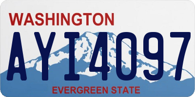 WA license plate AYI4097