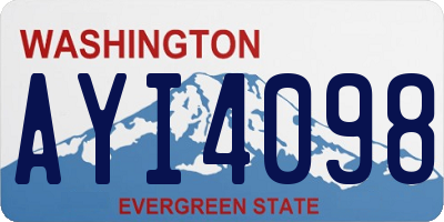 WA license plate AYI4098