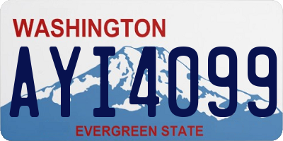 WA license plate AYI4099