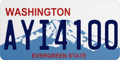 WA license plate AYI4100