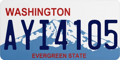WA license plate AYI4105