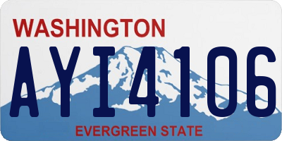 WA license plate AYI4106