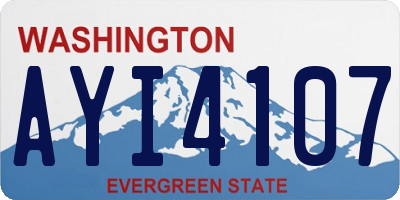 WA license plate AYI4107