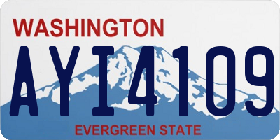 WA license plate AYI4109