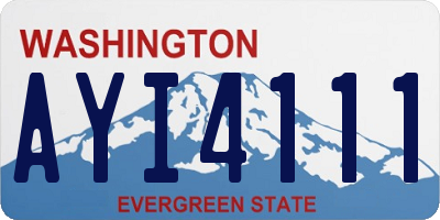 WA license plate AYI4111