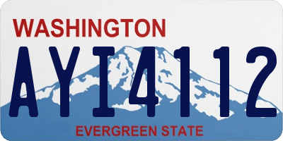 WA license plate AYI4112