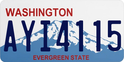 WA license plate AYI4115