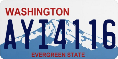 WA license plate AYI4116