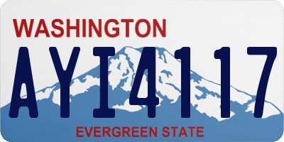 WA license plate AYI4117