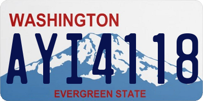 WA license plate AYI4118
