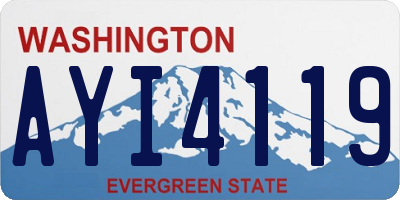 WA license plate AYI4119