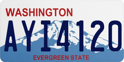 WA license plate AYI4120