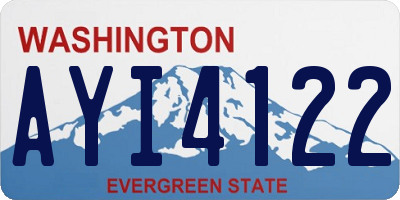 WA license plate AYI4122