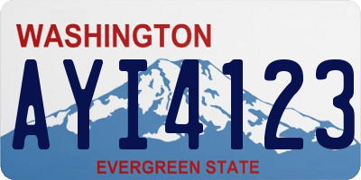 WA license plate AYI4123