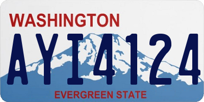 WA license plate AYI4124