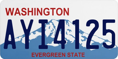 WA license plate AYI4125